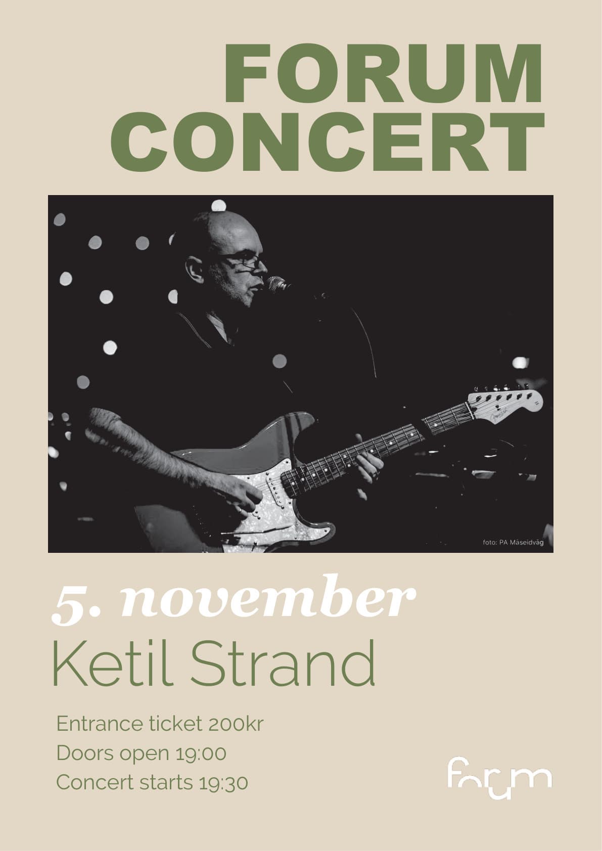 Plakat for Ketil Strand — 5. november 2026